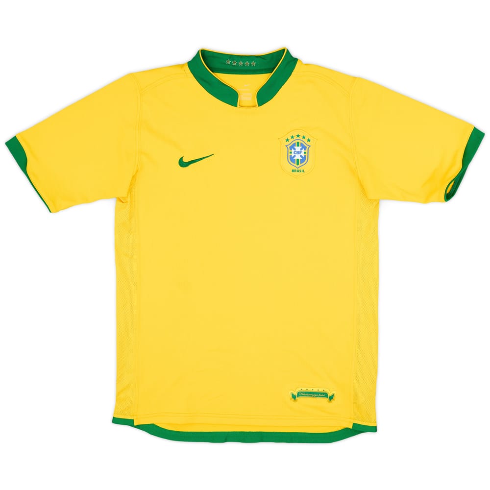 2006-08 Brazil Home Shirt - 8/10 - (XL.Boys)