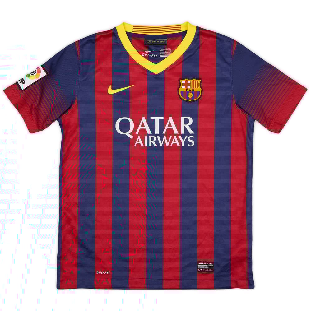 2013-14 Barcelona Home Shirt - 8/10 - (L.Boys)