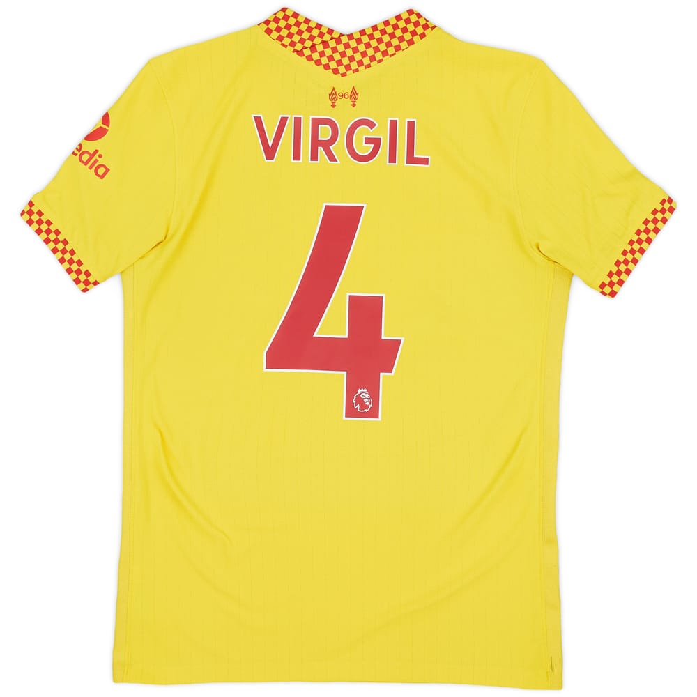 2021-22 Liverpool Authentic Third Shirt Virgil #4 - 8/10 - (S)