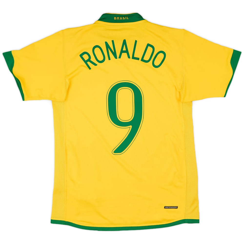 2006-08 Brazil Home Shirt Ronaldo #9 - 9/10 - (S)