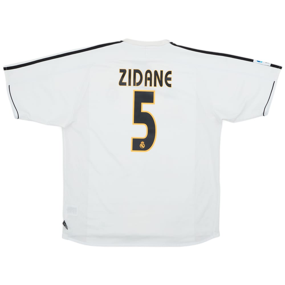 2003-04 Real Madrid Home Shirt Zidane #5 - 8/10 - (XL)
