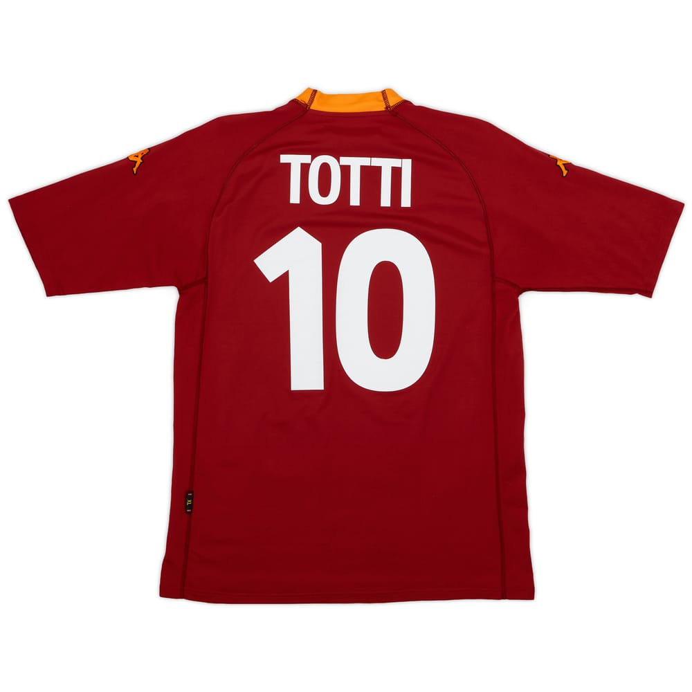 2000-01 Roma Home Shirt Totti #10 - 7/10 - (XL)