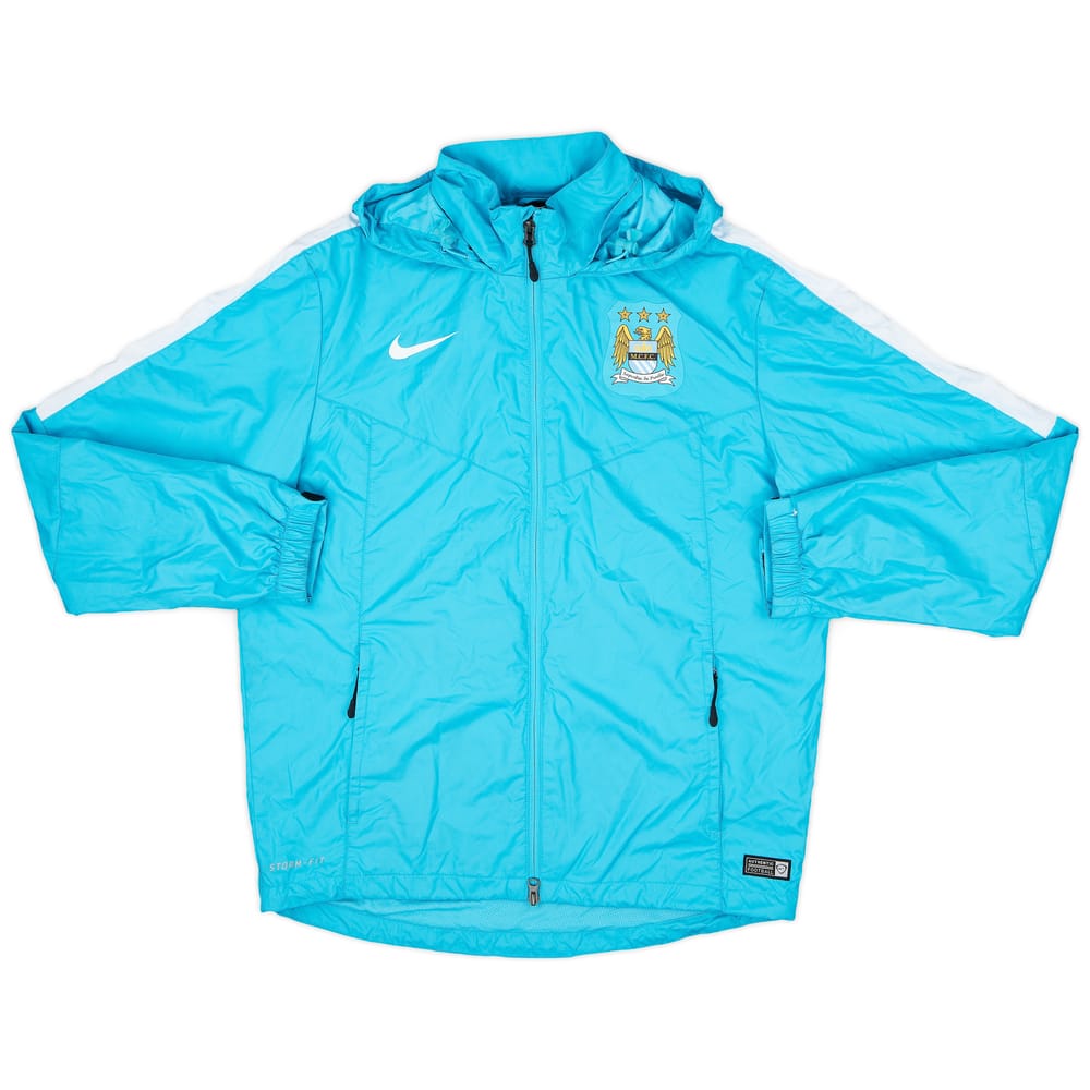 2015-16 Manchester City Nike Hooded Rain Jacket - 7/10 - (M)
