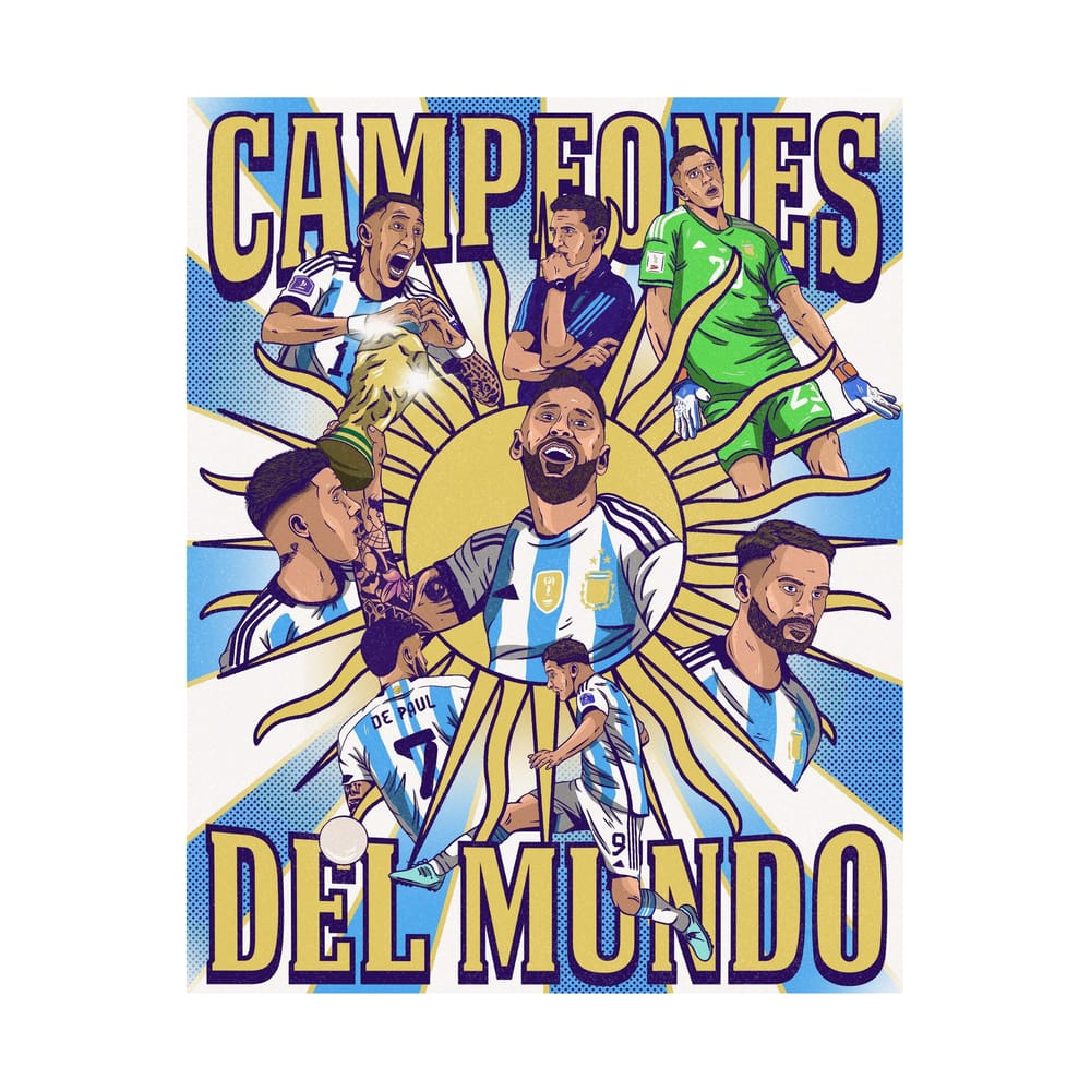 Argentina Campeones Del Mundo 2022 World Cup A3 Print/Poster