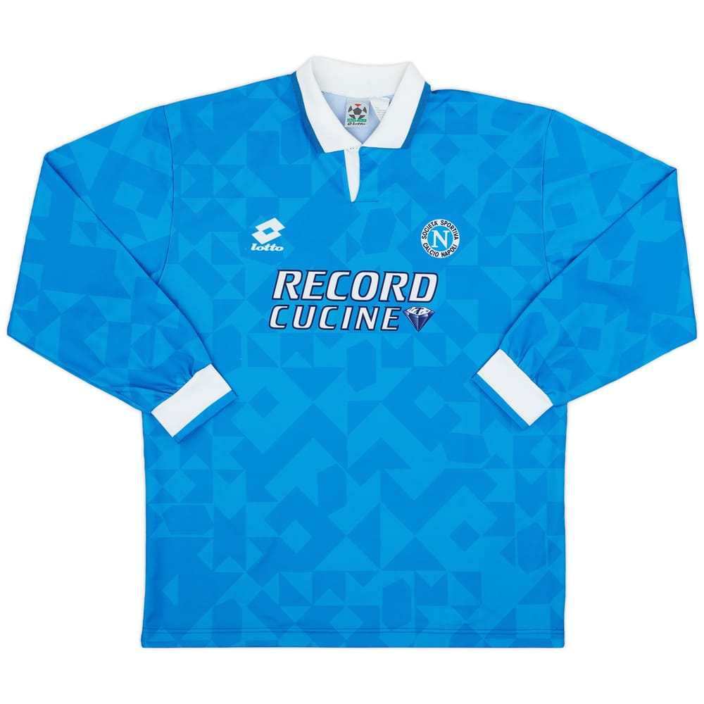1994-96 Napoli Home L/S Shirt - 8/10 - (XL)