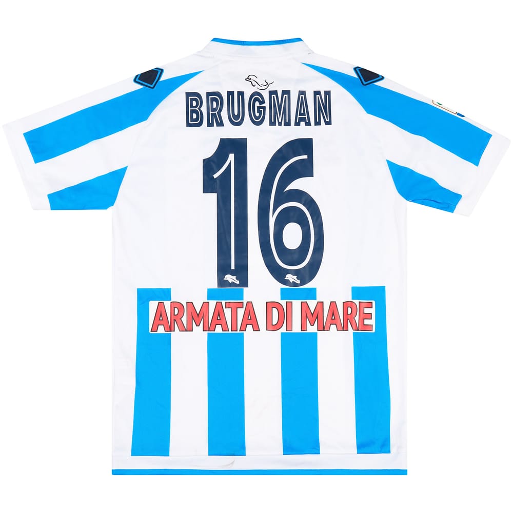 2016-17 Pescara Match Issue Home Shirt Brugman #16