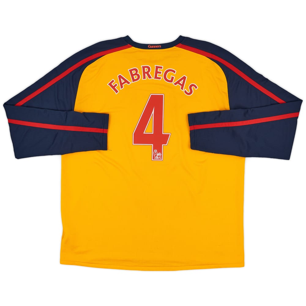 2008-09 Arsenal Away L/S Shirt Fabregas #4 - 5/10 - (XXL)