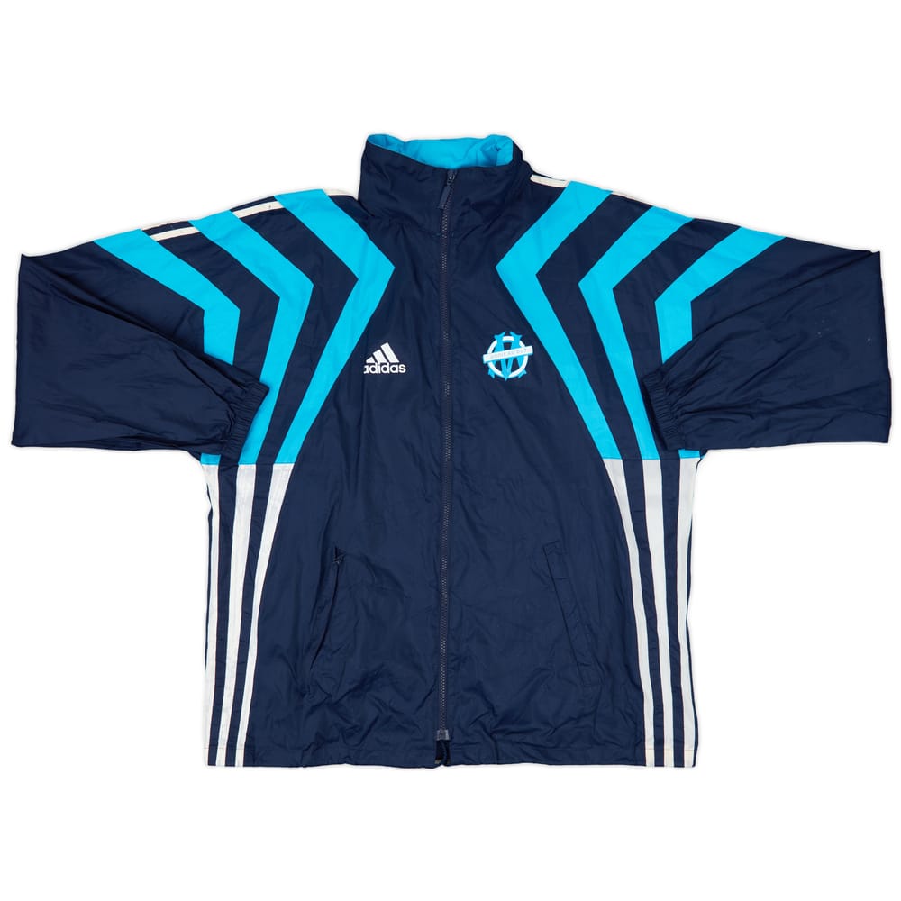 1998-99 Olympique Marseille adidas Hooded Rain Jacket - 8/10 - (L)