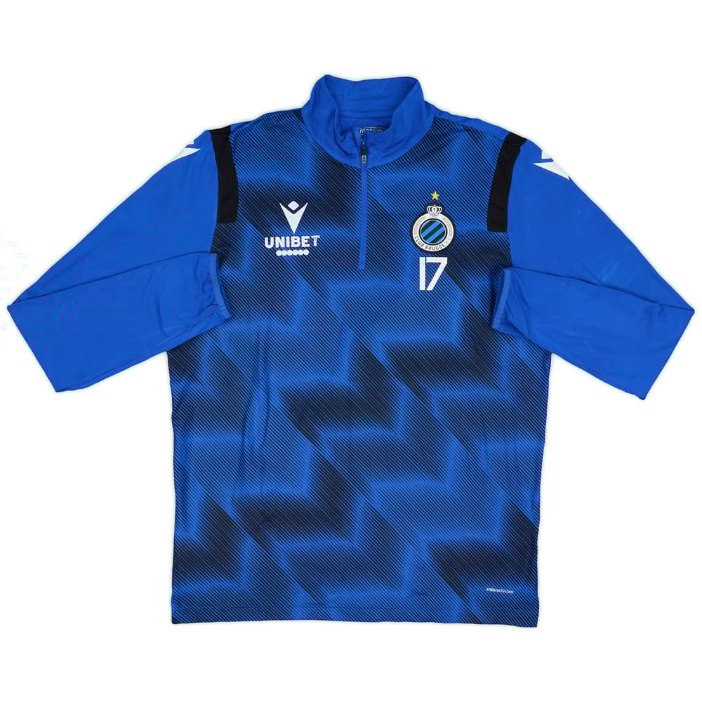 2020-21 Club Brugge Player Issue Macron 1/4 Zip Drill Top #17 - 6/10 - (XL)