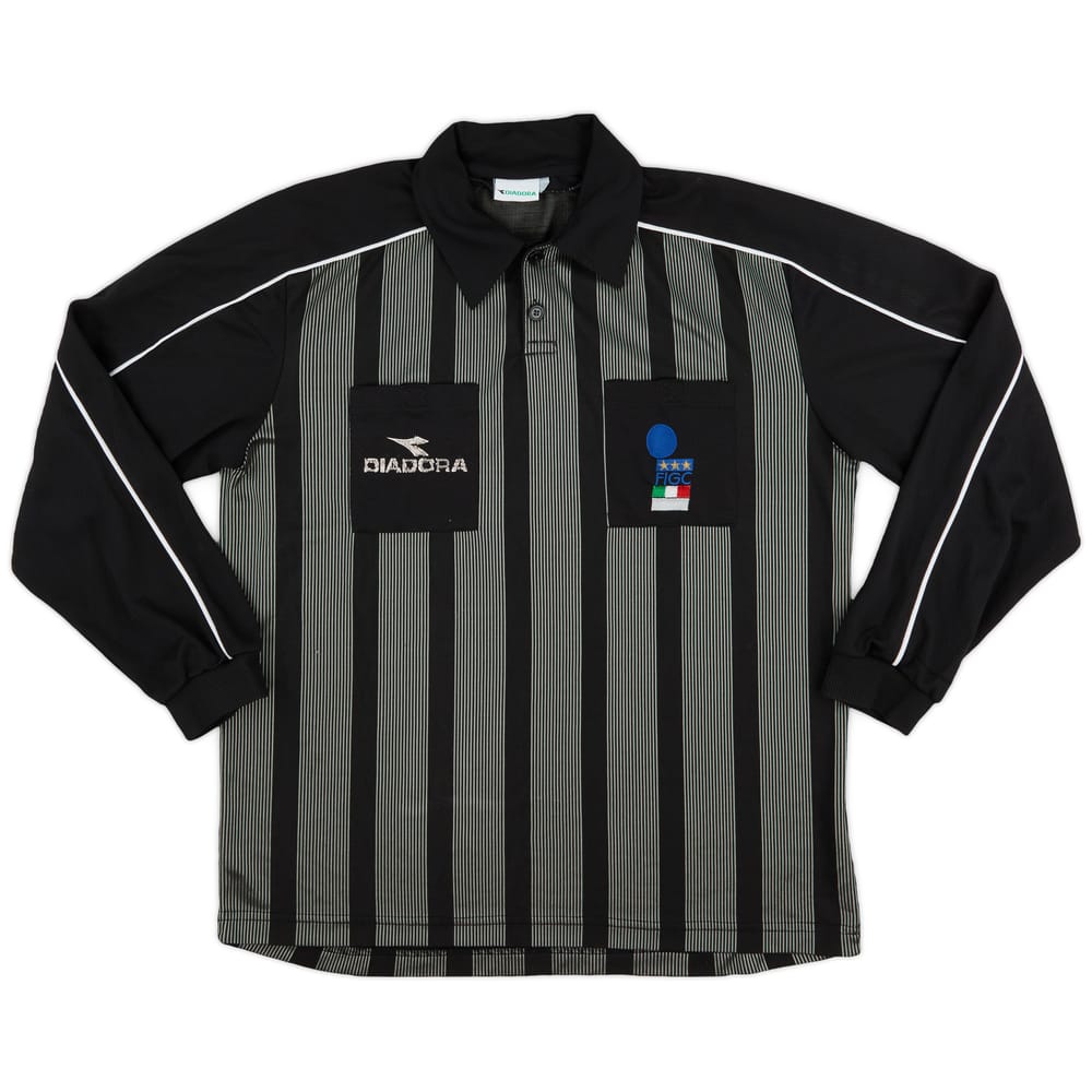 1990s Italy FIGC Diadora Referee L/S Shirt - 8/10 - (XL)