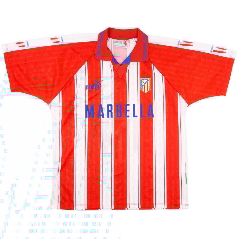 1995-96 Atletico Madrid Home Shirt - 8/10 - (L)