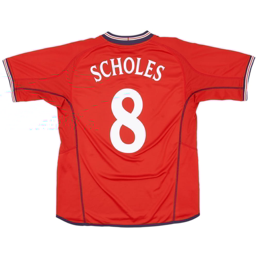 2002-04 England Away Shirt Scholes #8 - 9/10 - (L)