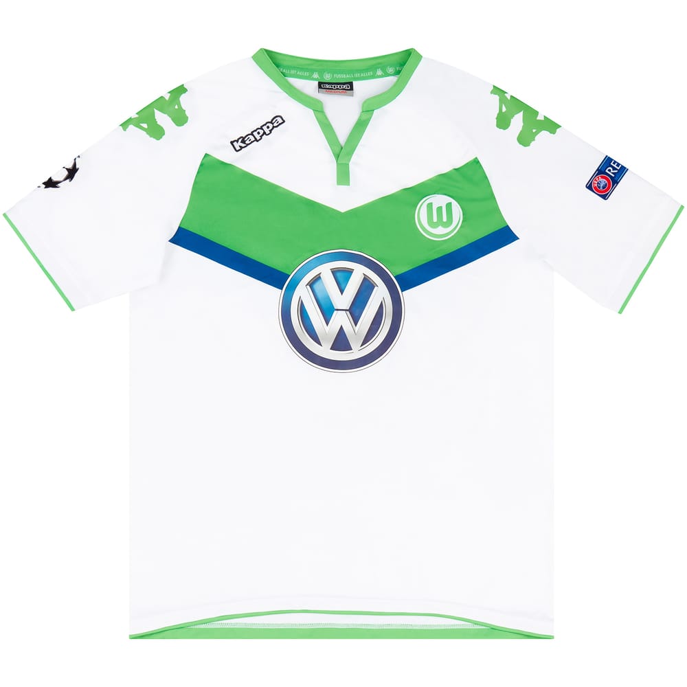 2015-16 Wolfsburg Match Issue Champions League Home Shirt Azzaoui #38 (v Manchester United)