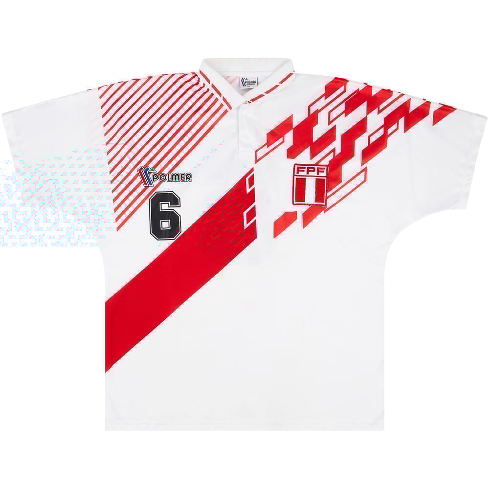 1993 Peru Match Worn Home Shirt #6 (v USA)