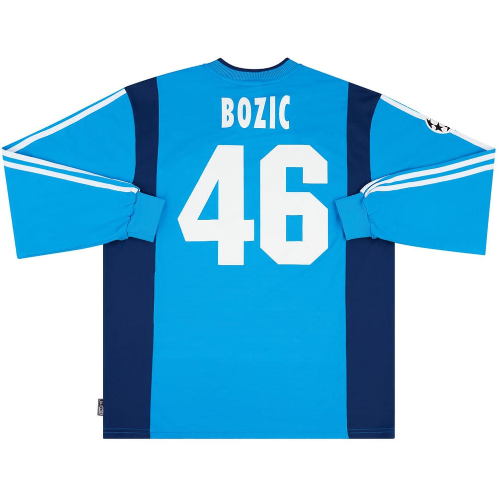 2002-03 Bayer Leverkusen Match Issue Champions League Away L/S Shirt Bozic #46 (v Man Utd)