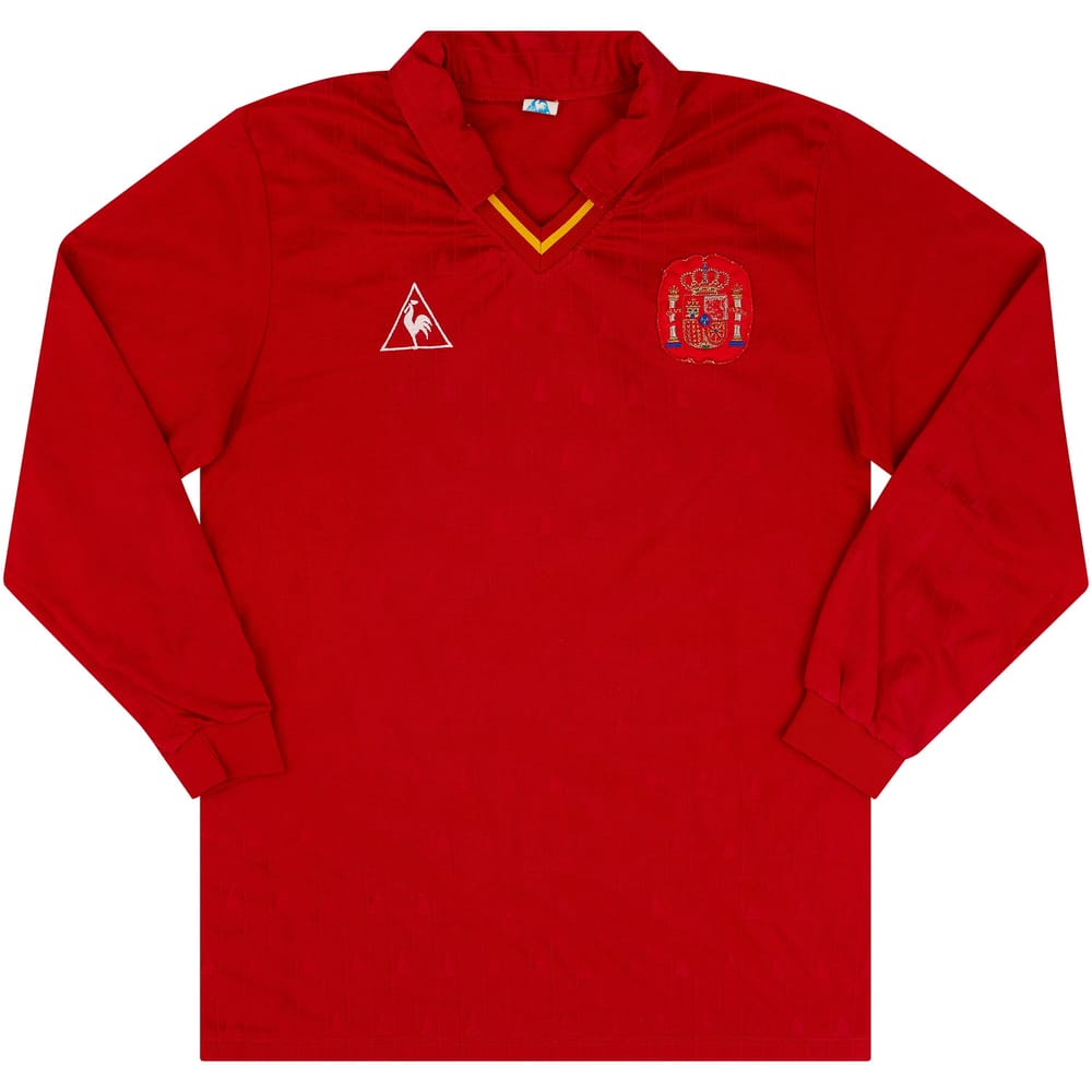 1988 Spain Match Worn Home L/S Shirt #8 (Michel) v DDR