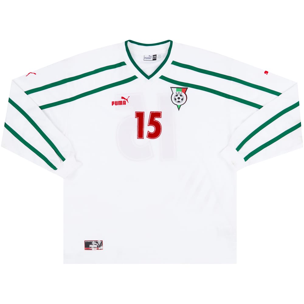 2000 Bulgaria Match Worn Home L/S Shirt #15 (Pazin) v Denmark