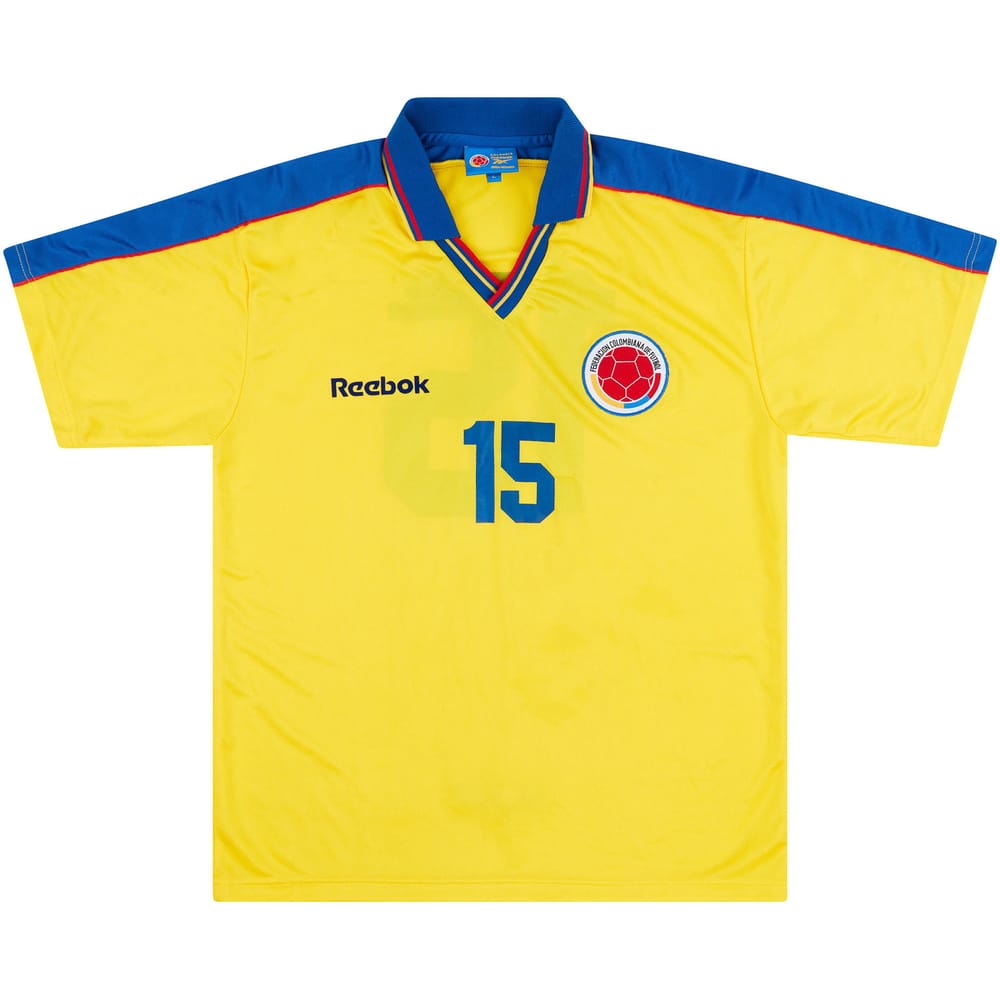 2000 Colombia Match Worn Gold Cup Home Shirt #15 (Bedoya) v USA