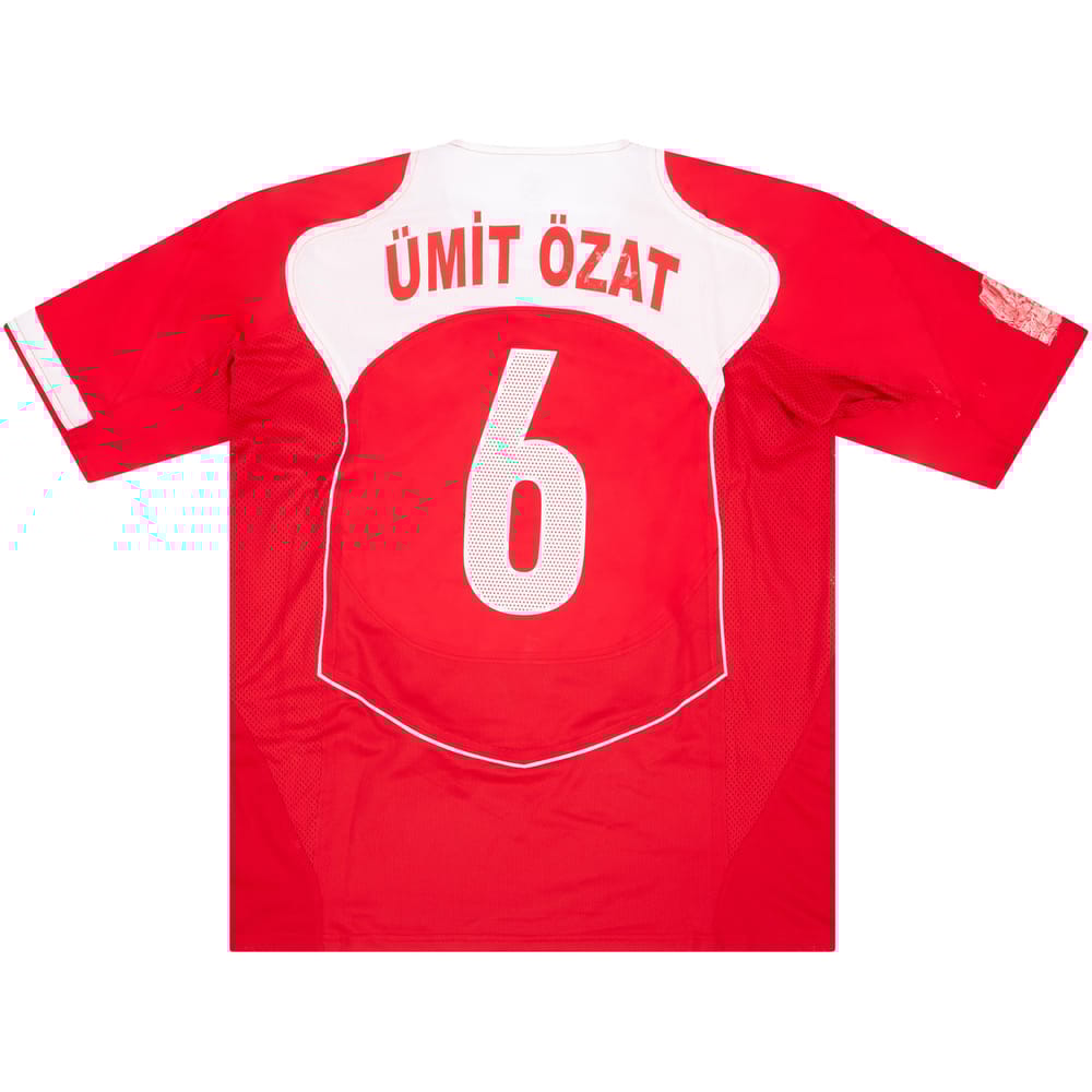 2005 Turkey Match Issue Home Shirt Umit Özat #6 (v Denmark)