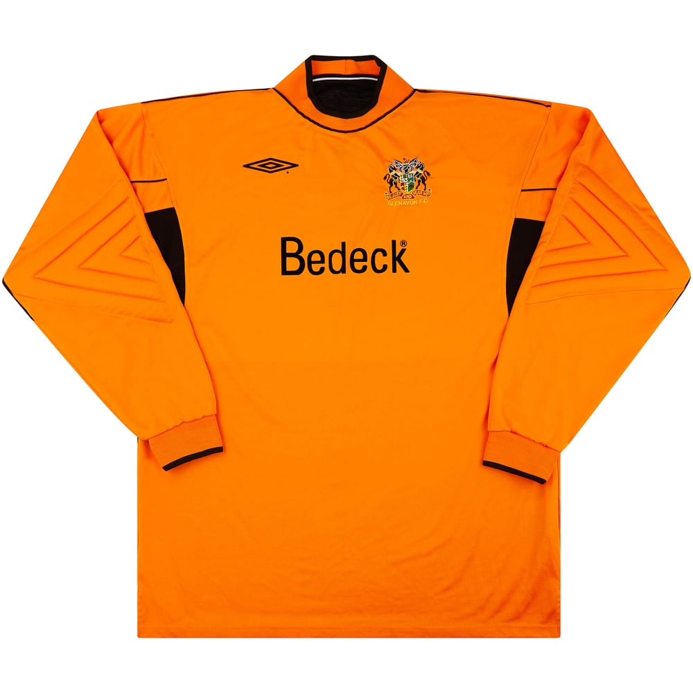 2001-02 Glenavon Match Worn UEFA Cup GK Shirt #1 (Addis) v Kilmarnock