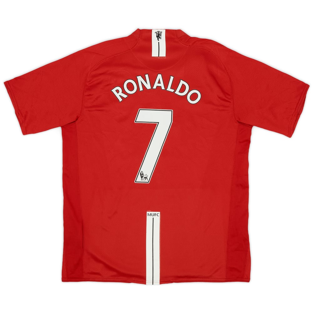 2007-09 Manchester United Home Shirt Ronaldo #7 - 8/10 - (L)