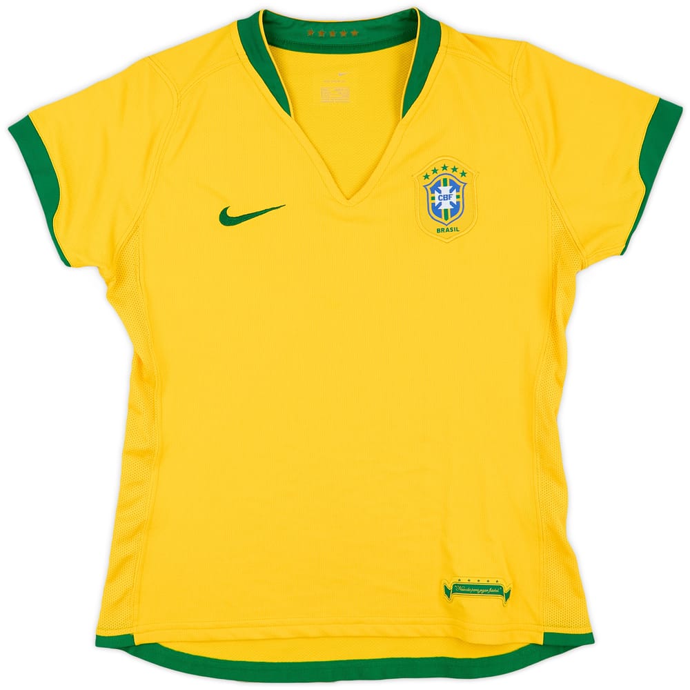 2006-08 Brazil Home Shirt - 8/10 - (Women's L)