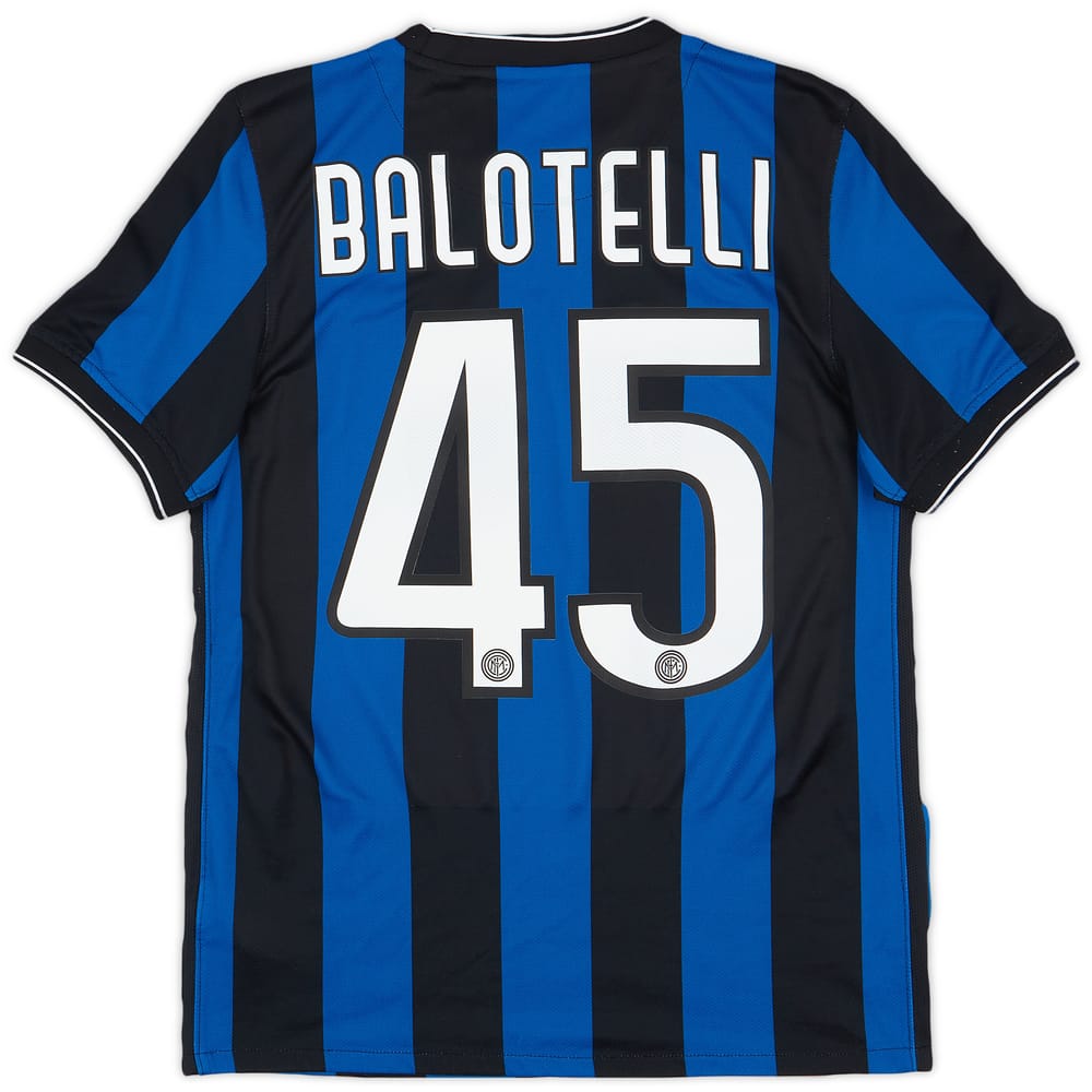2009-10 Inter Milan Home Shirt Balotelli #45 - 6/10 - (S)