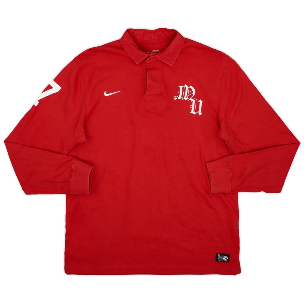 2011 Manchester United Nike Polo L/S Shirt - 9/10 - (M)