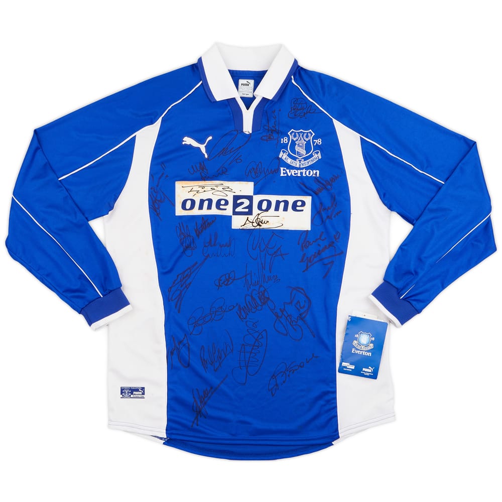 2000-02 Everton Signed Home L/S Shirt (L)