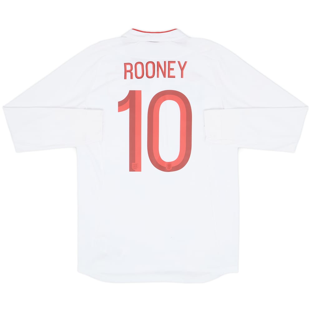 2012-13 England Home L/S Shirt Rooney #10 - 9/10 - (M)