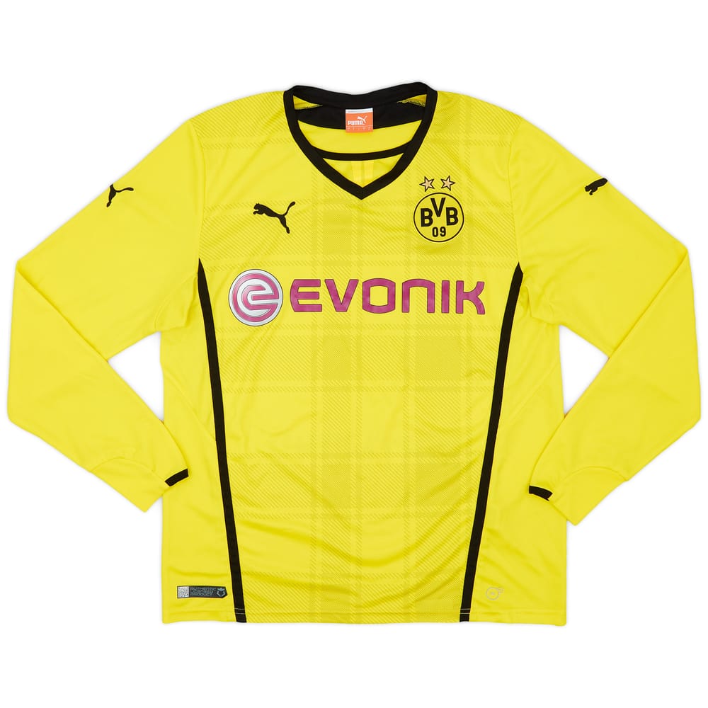 2013-14 Borussia Dortmund Home L/S Shirt - 8/10 - (L)