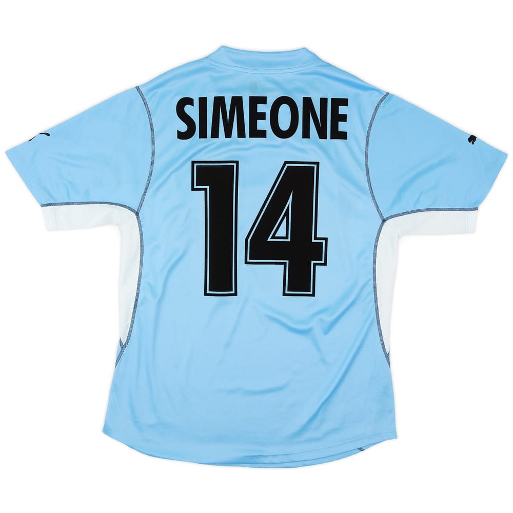 2001-02 Lazio Home Shirt Simeone #14 - 7/10 - (M)