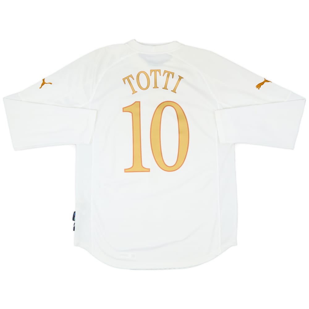 2004-06 Italy Away L/S Shirt Totti #10 - 7/10 - (L)