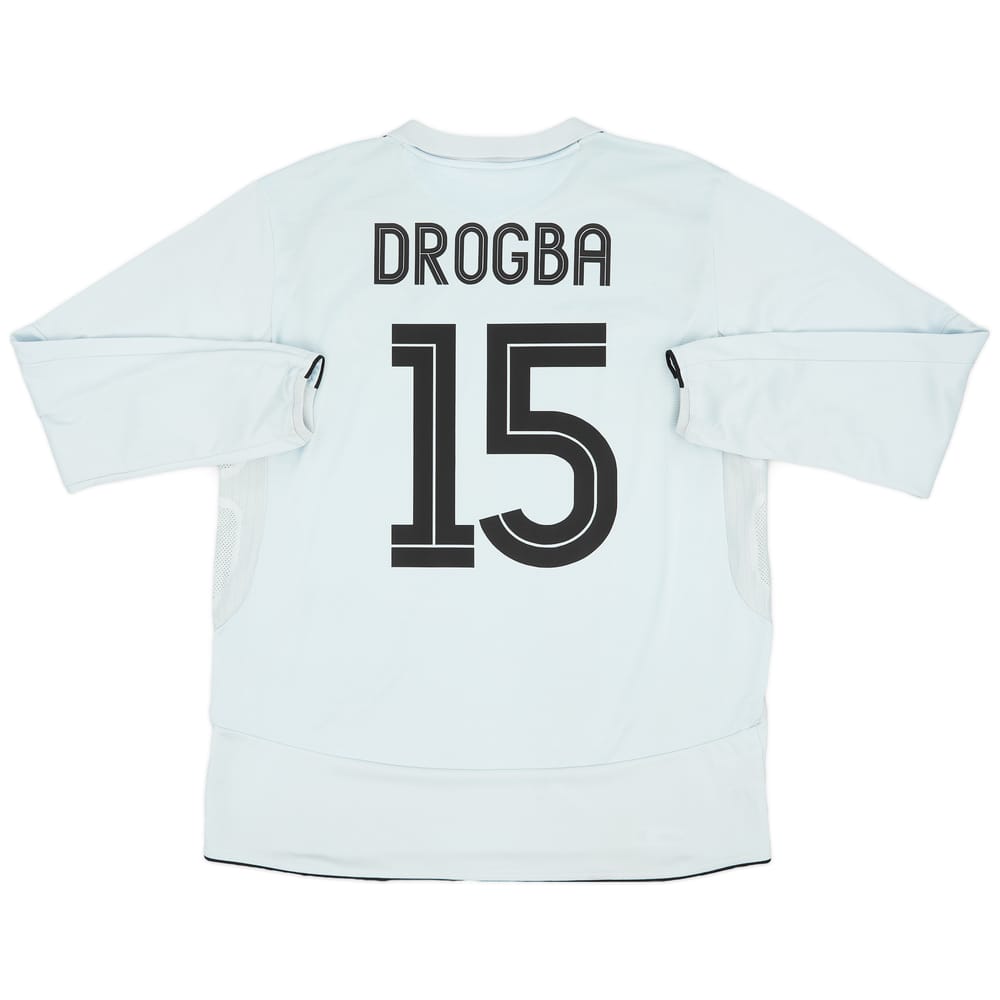 2005-06 Chelsea Away L/S Shirt Drogba #15 - 8/10 - (XL)