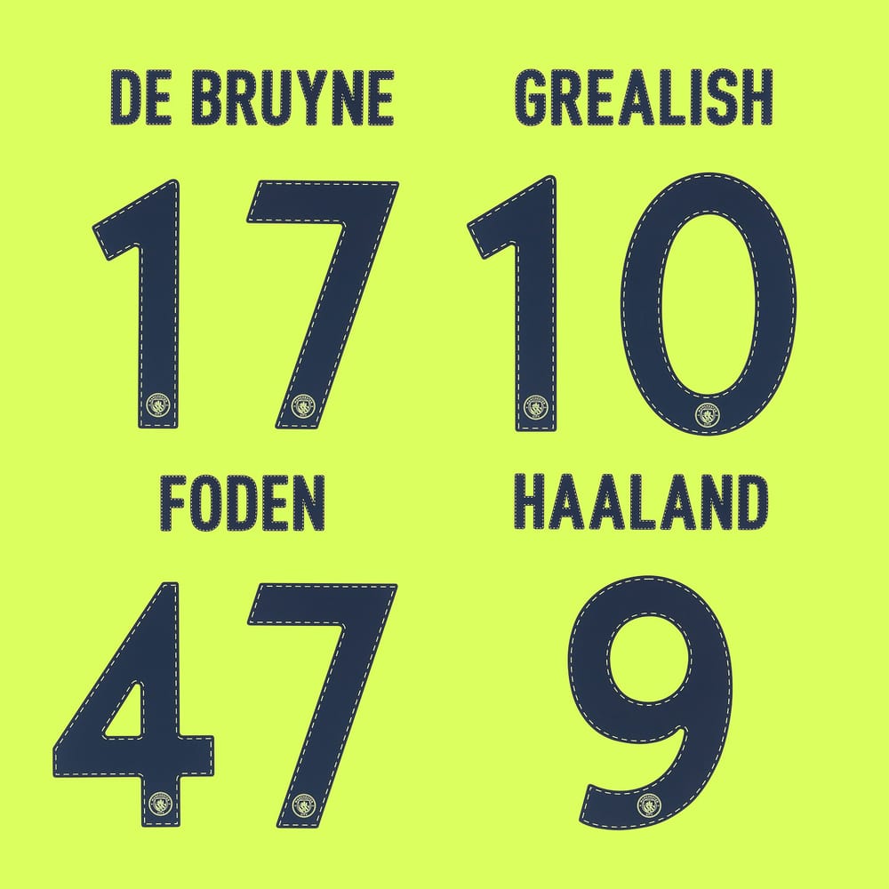 2022-23 Manchester City Third European/Cup Name Set