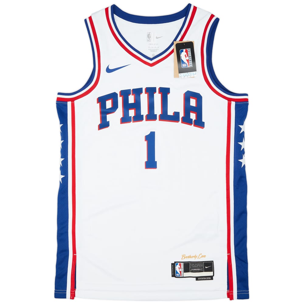 2022-23 Philadelphia 76ers Harden #1 Nike Swingman Home Jersey (M)