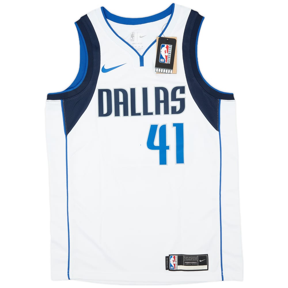 2017-19 Dallas Mavericks Nowitzki #41 Nike Swingman Home Jersey (M)