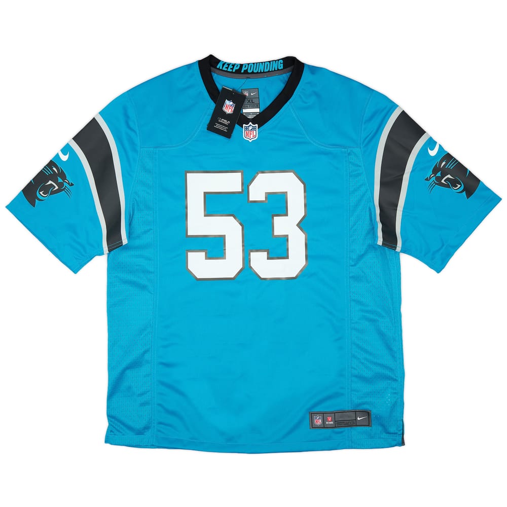 2019-22 Carolina Panthers Burns #53 Nike Game Alternate Jersey (XL)