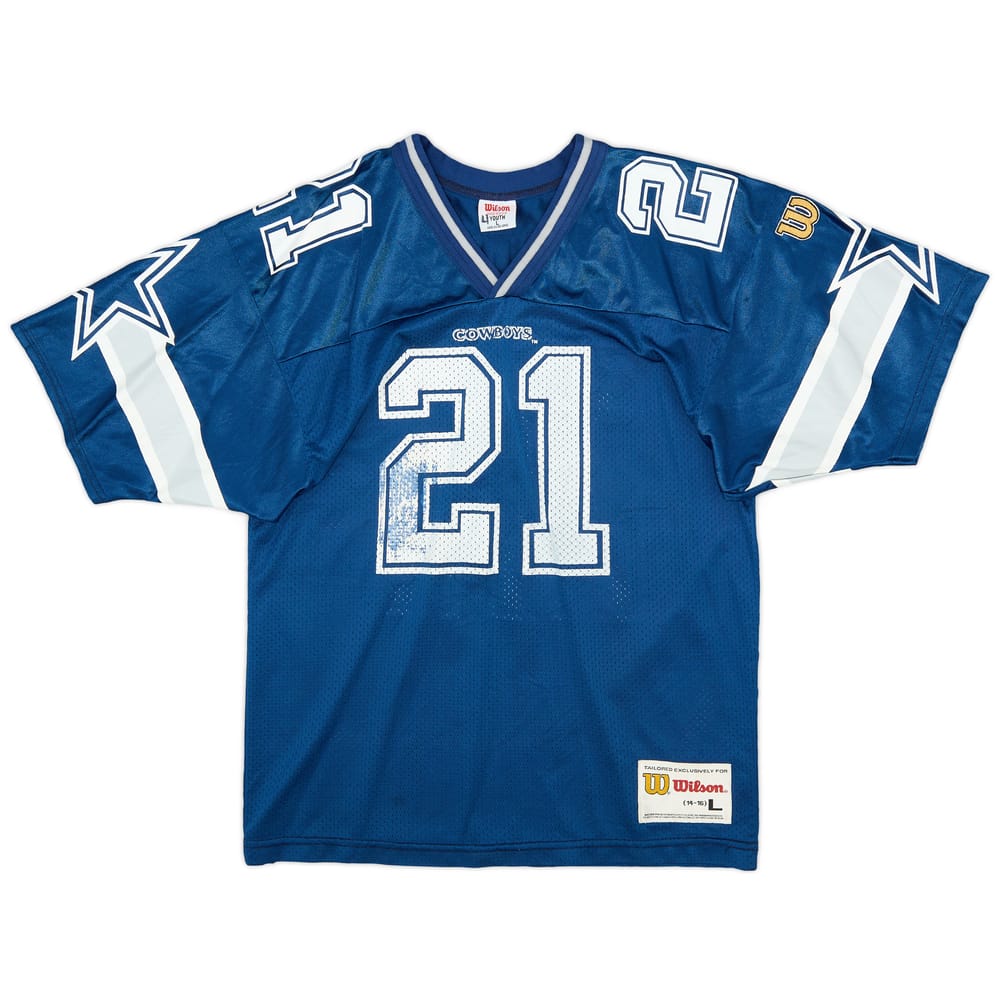 1996-97 Dallas Cowboys Sanders #21 Wilson Home Jersey (Good) L.Kids