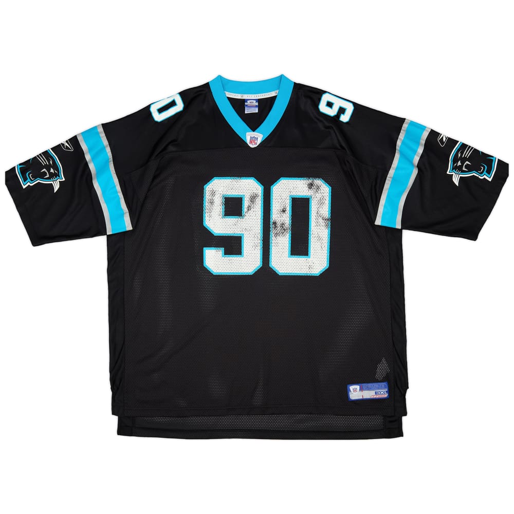 2002-04 Carolina Panthers Peppers #90 Reebok On Field Home Jersey (Good) 3XL