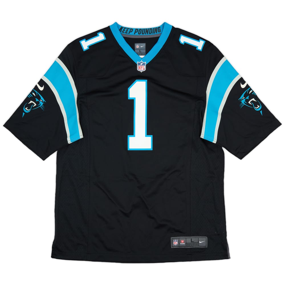 2012-19 Carolina Panthers Newton #1 Nike Game Home Jersey (Excellent) L