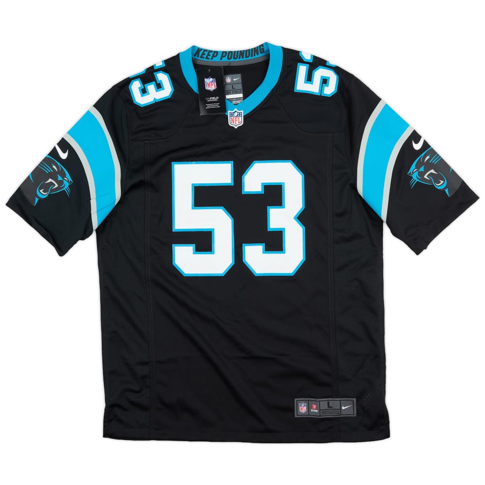 2019-22 Carolina Panthers Burns #53 Nike Game Home Jersey (L)