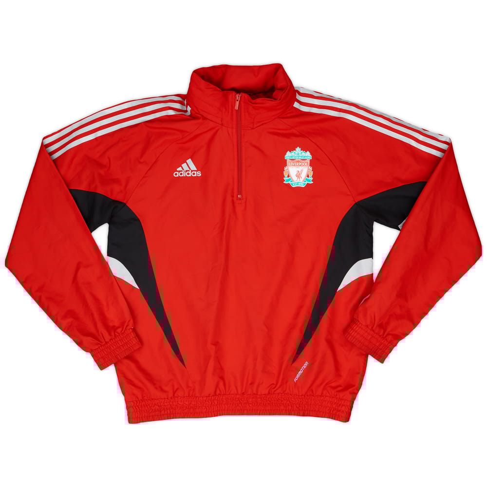 2008-09 Liverpool adidas 1/4 Zip Hooded Drill Top - 8/10 - (M/L)