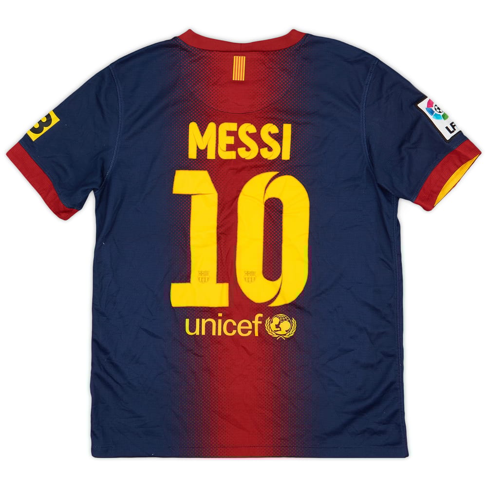 2012-13 Barcelona Home Shirt Messi #10 - 7/10 - (L.Boys)