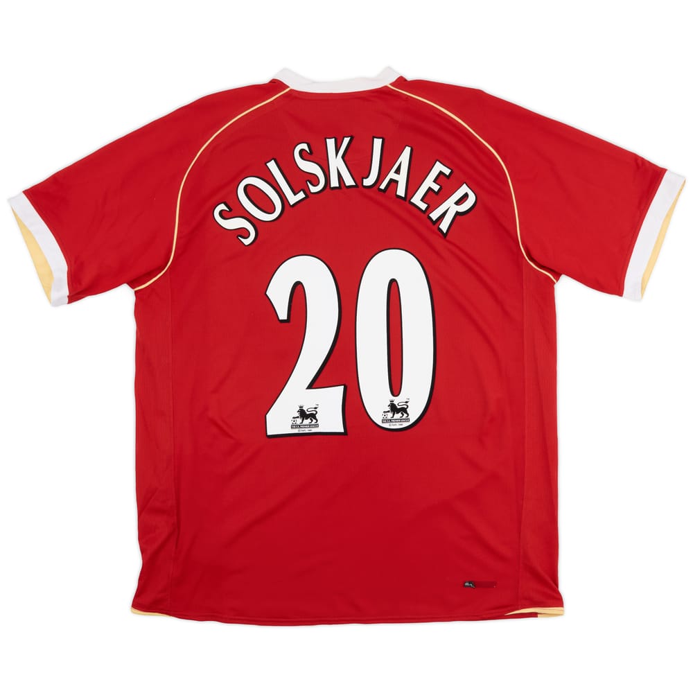 2006-07 Manchester United Home Shirt Solskjaer #20 - 8/10 - (XL)