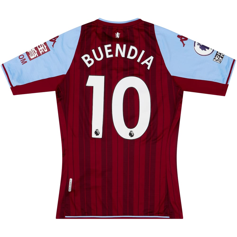 2021-22 Aston Villa Match Issue Home Shirt Buendia #10