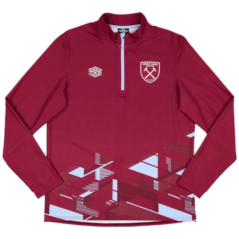 2023-24 West Ham Umbro 1/4 Zip Training Top - 9/10 - (XL)