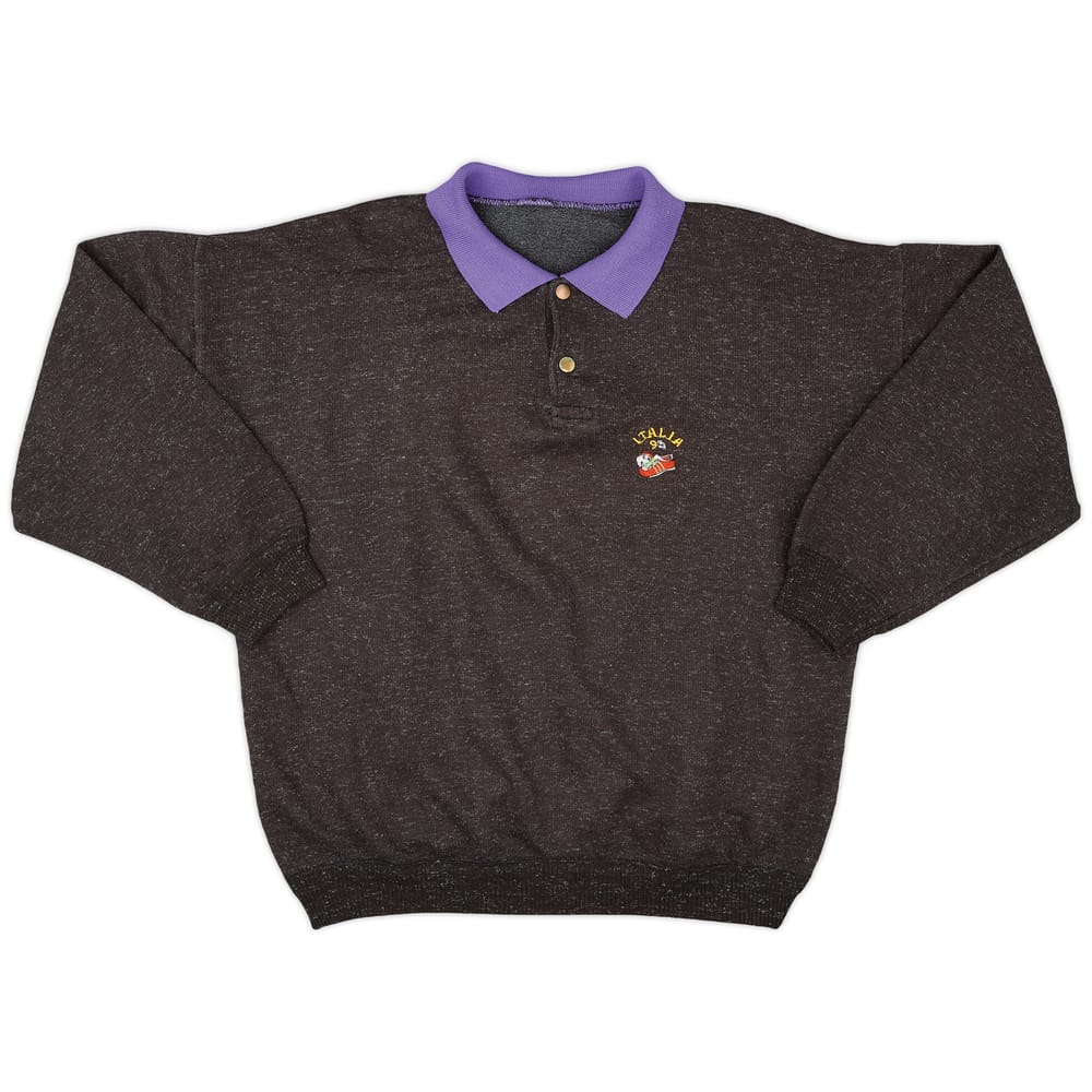 1990 Italia 90 Polo L/S Shirt - 9/10 - (XL)