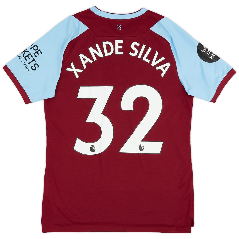 2020-21 West Ham Match Issue Home Shirt Xande Silva #32