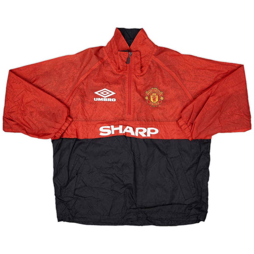1998-00 Manchester United Umbro 1/4 Zip Track Jacket - 6/10 - (S)